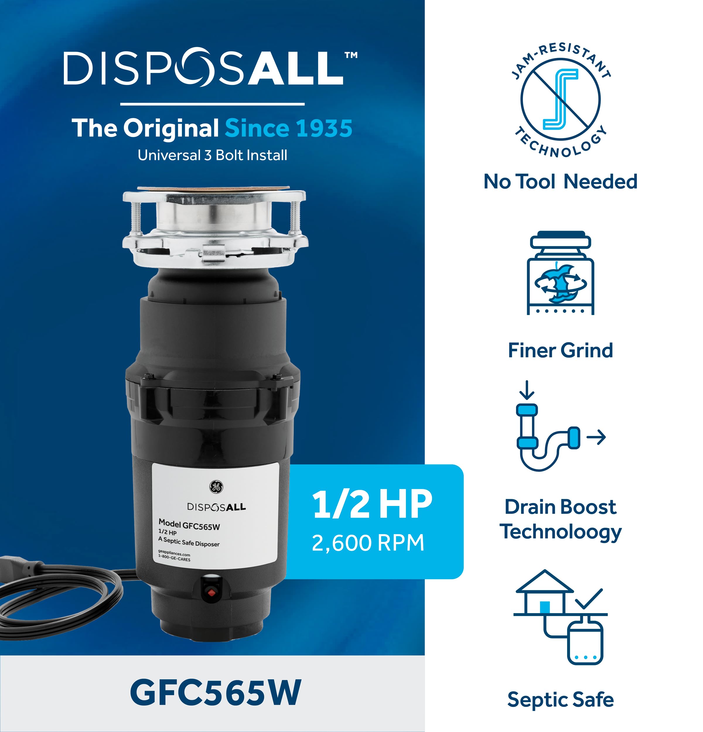 Amazon.co.jp: GE GFC565W ゴミディスポーザー、ブラック : 大型家電