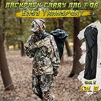 Vista 5 de Hunting Blind, 2 Person Pop Up Blinds 360 Degree See Through, Portable Durable Hunting Ground Blinds for Deer & Turkey Hunting