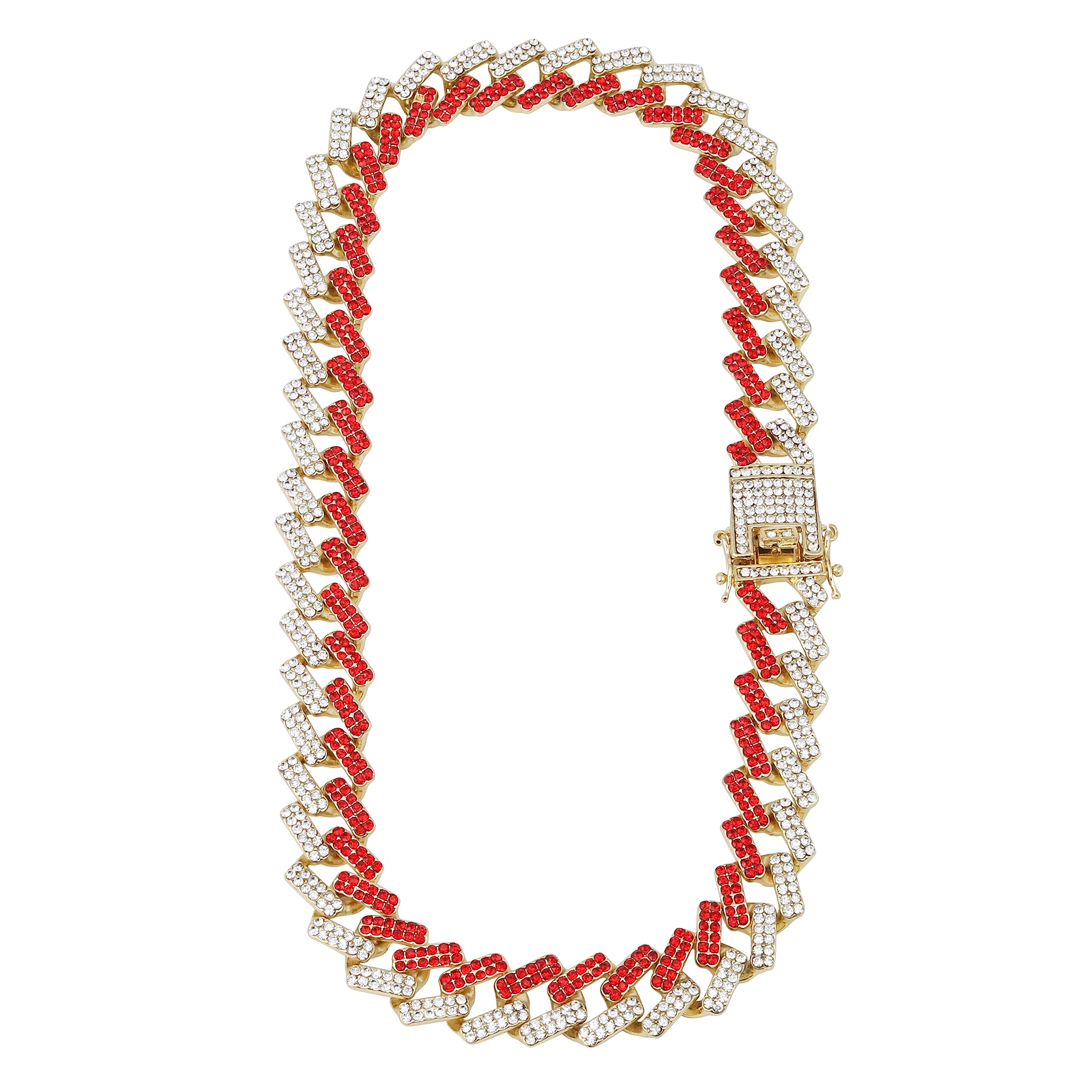Charles Raymond Zig Zag Bling'ed Out Necklace - New Cuban Z