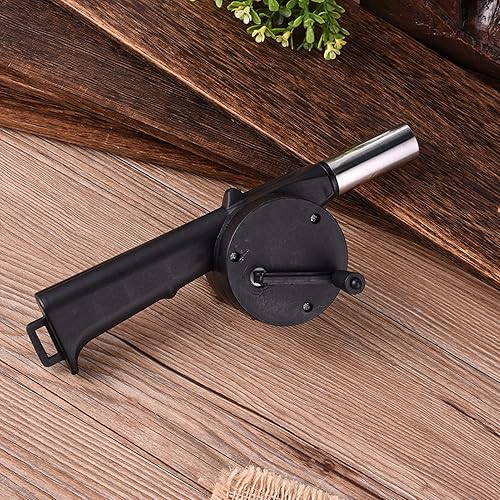 Miniatura 9 de Shakven 5 sopladores de aire para barbacoa  Ventilador de aire con mango manual, ventilador soplador de aire con fuelle de fuego con mango manual