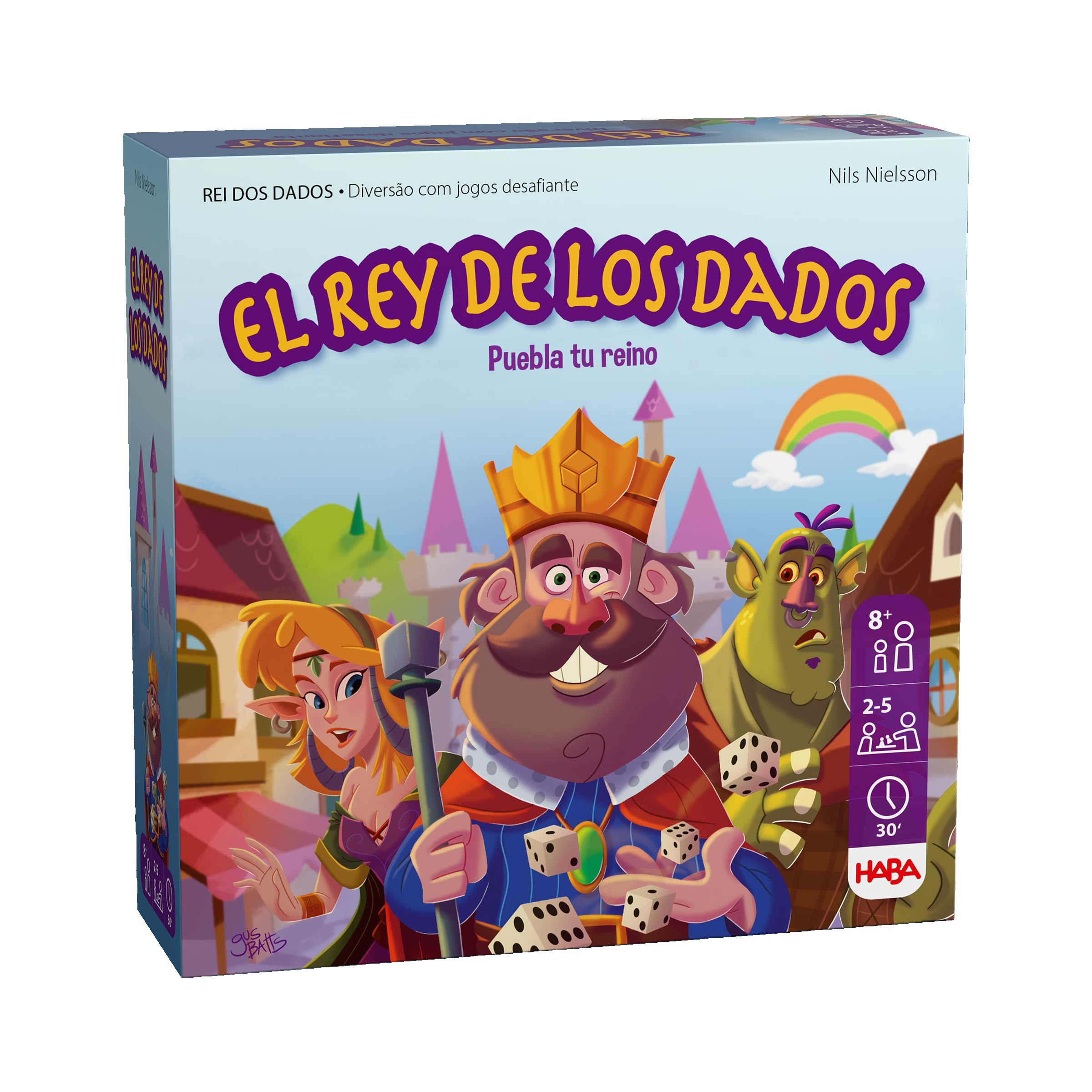 HABA 303804 - El Rey de los Dados, Juego Familiar de Mesa de Sociedad. Más 8 años
