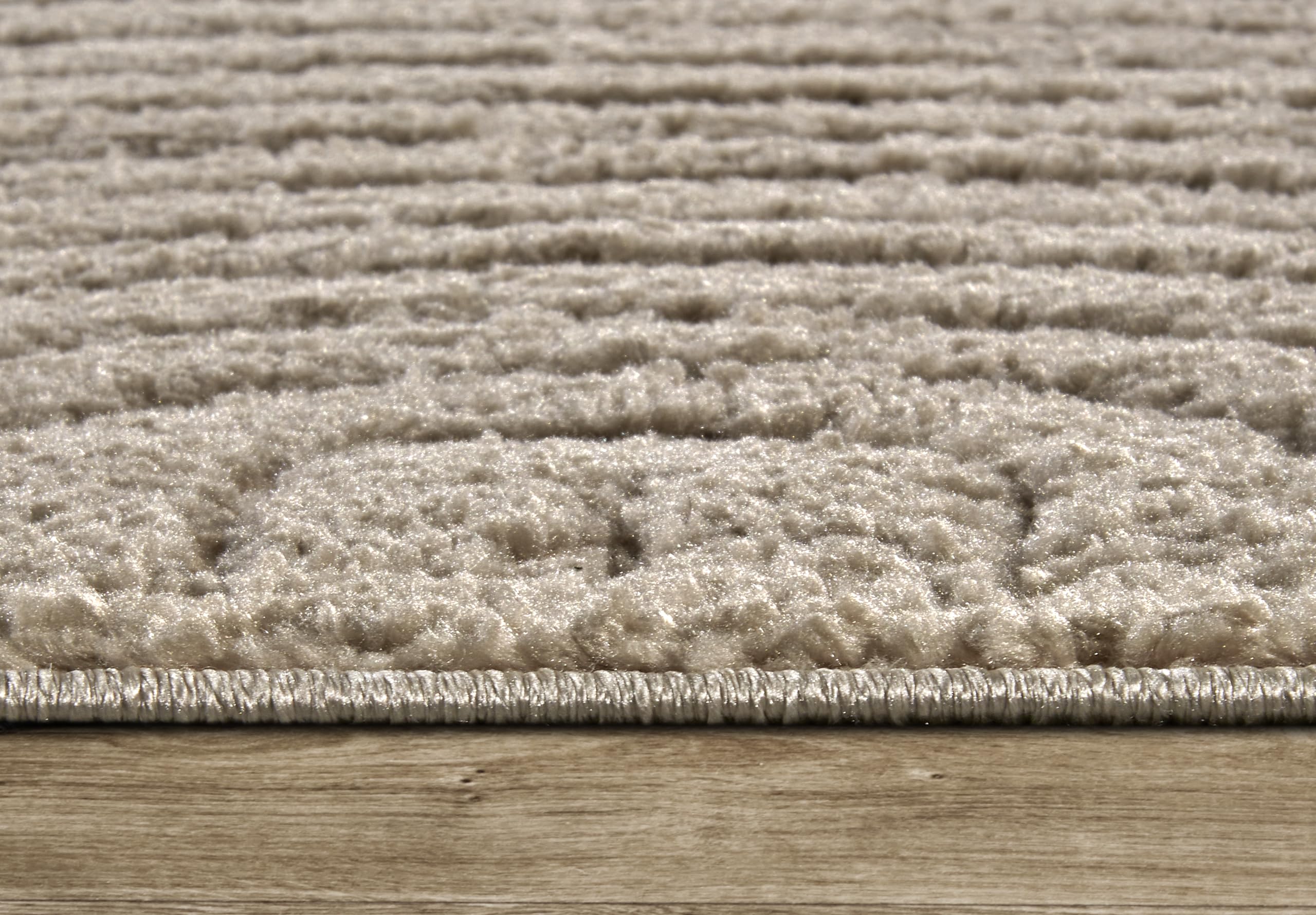 Elle Decoration Panglao Tapis Moderne à Poils Longs – Tapis de Salon Moelleux – Effet très Profond Skandi bohème, Vagues, Arc, pour Salon, Chambre à Coucher, Cuisine, Taupe, 120 x 170 cm