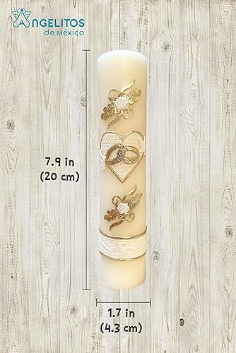 Miniatura 3 de Angelitos de Mexico Celebración de Boda Católica Vela Artesanal Artesanal Cirio Vela para Boda Artesanal
