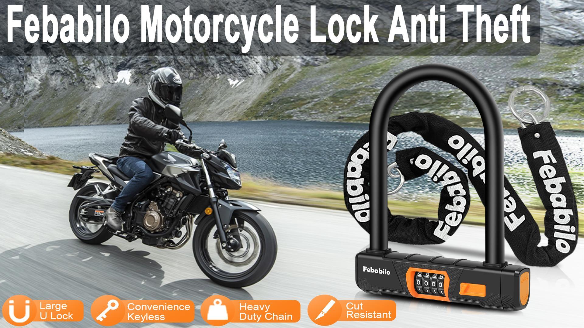 Amazon.com : Febabilo Bike Locks Heavy Duty Anti Theft,4 Digit