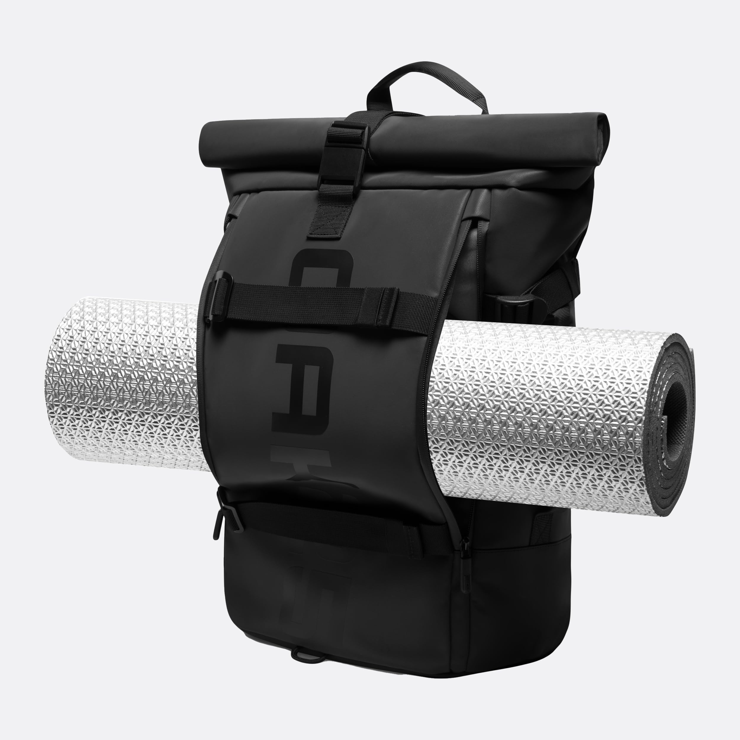 OAK25 Mochila Reflectante para Mujeres y Hombres - Luminite Rolltop - Rolltop Backpack para Trabajo Moto Bicicleta - Compartimento para Portátil hasta 16 Pulgadas - Reflective Daypack 23L