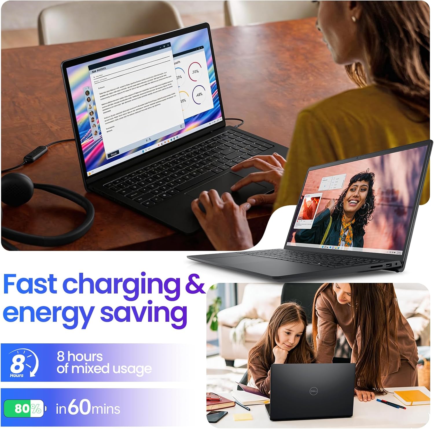 Dell 15 Touchscreen Laptop, AMD Ryzen 7 7730U (Beats i7-1355U), 20GB RAM, 512GB NVMe SSD, Windows 11 Pro, 15.6" FHD IPS, Copilot AI, Type-C, HDMI, Black, 2026 Model