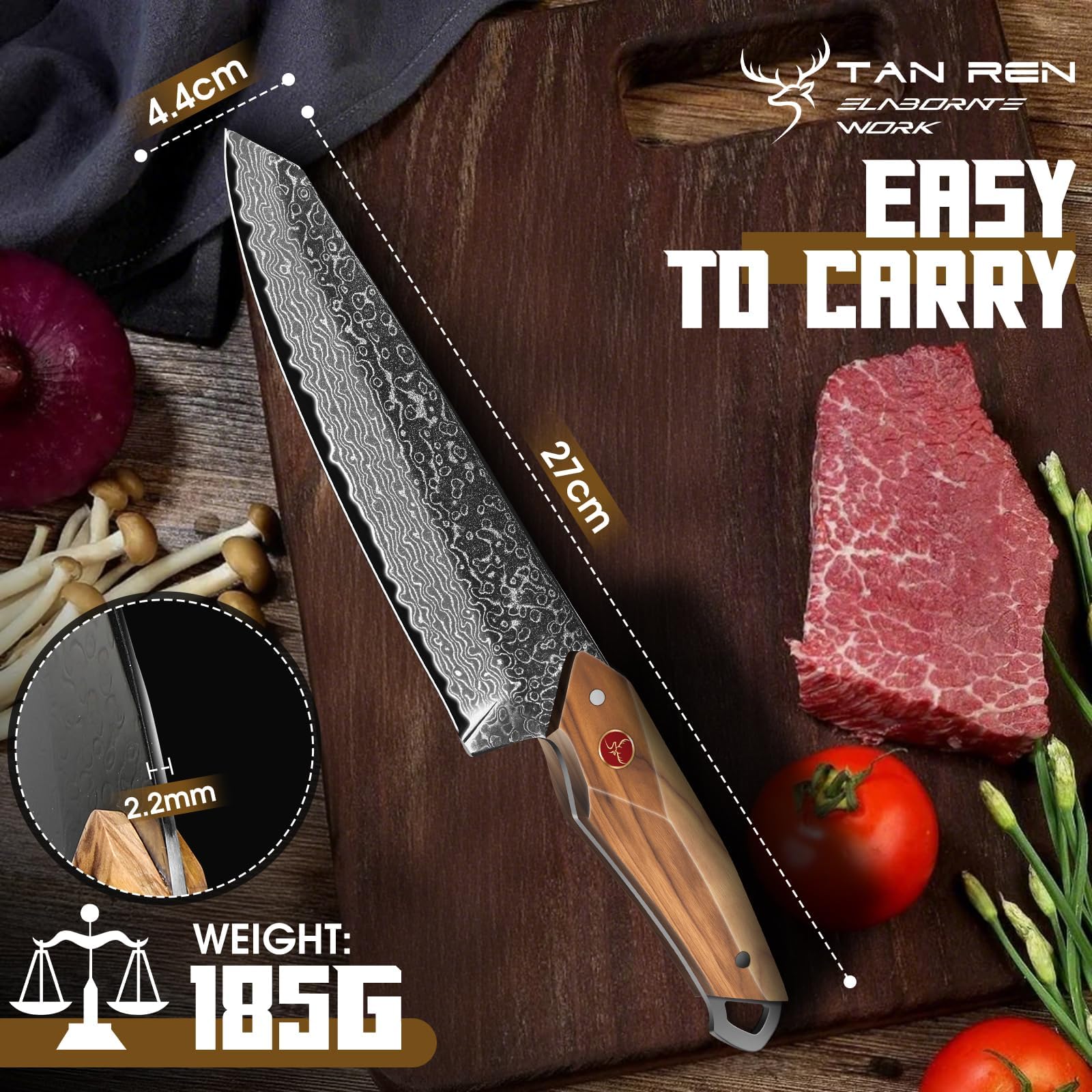 Coltello da cucina professionale TAN REN, coltello da chef affilato, regalo uomo