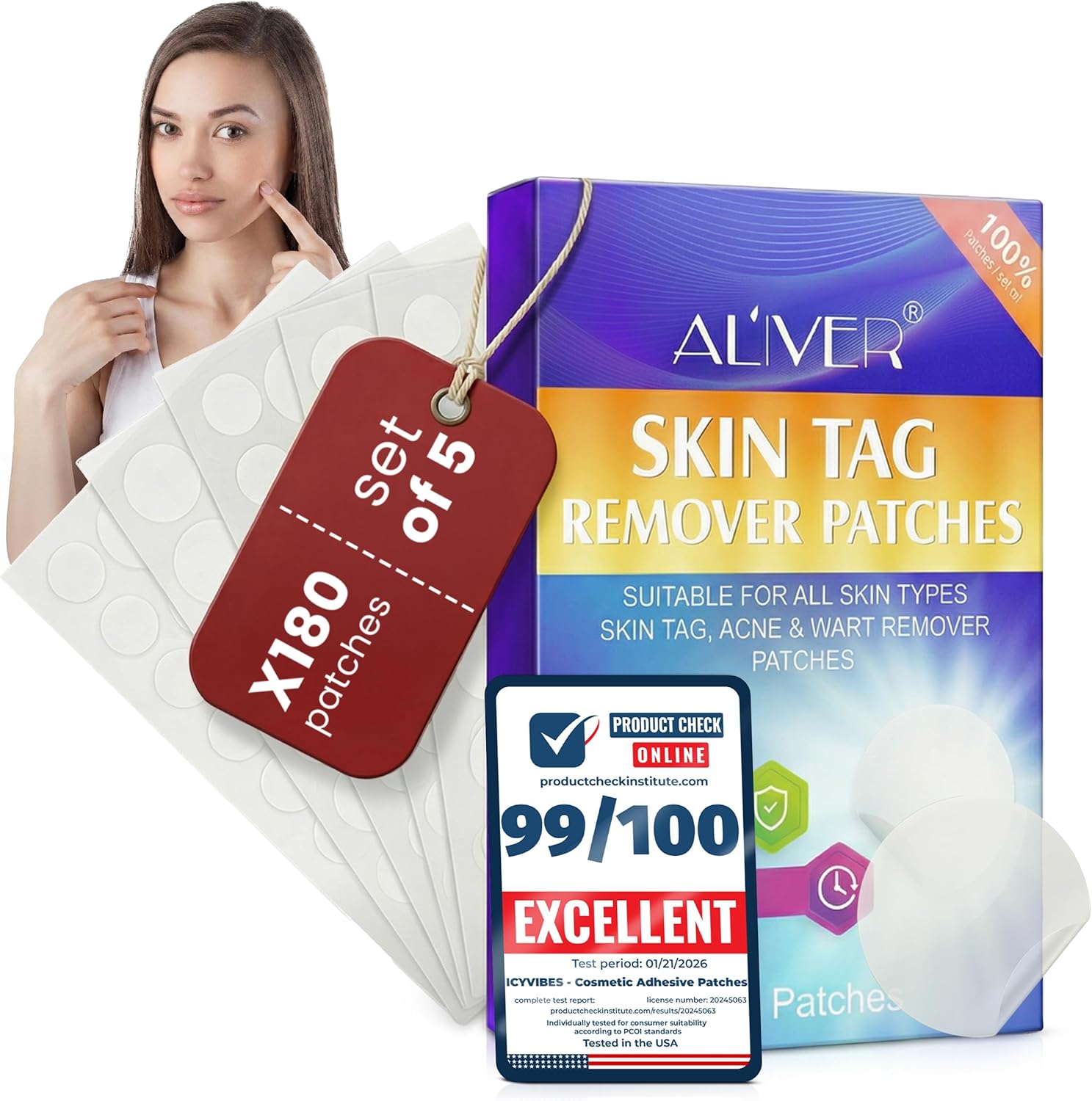 Premium 180 PCS Cosmetic Adhesive Patches Waterproof & Invisible Stickers Gentle and Skin Friendly Design, Easy to Apply Suitable for All Skin Types