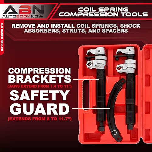 Miniatura 2 de ABN Herramientas de compresión de muelles helicoidales  2 piezas duraderas abrazaderas de resorte de resorte de puntal conjunto de herramientas de