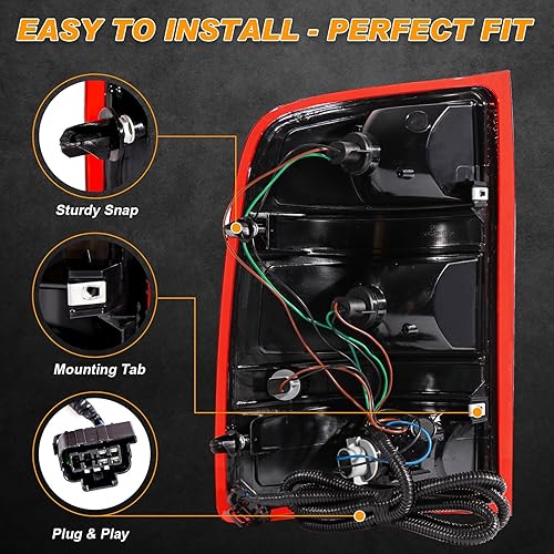 Miniatura 10 de Nakuuly Luz trasera compatible con GMC Sierra 1500 2500HD 3500HD 3500HD 2007-2014, luz trasera del lado del pasajero, conjunto de señal de freno con