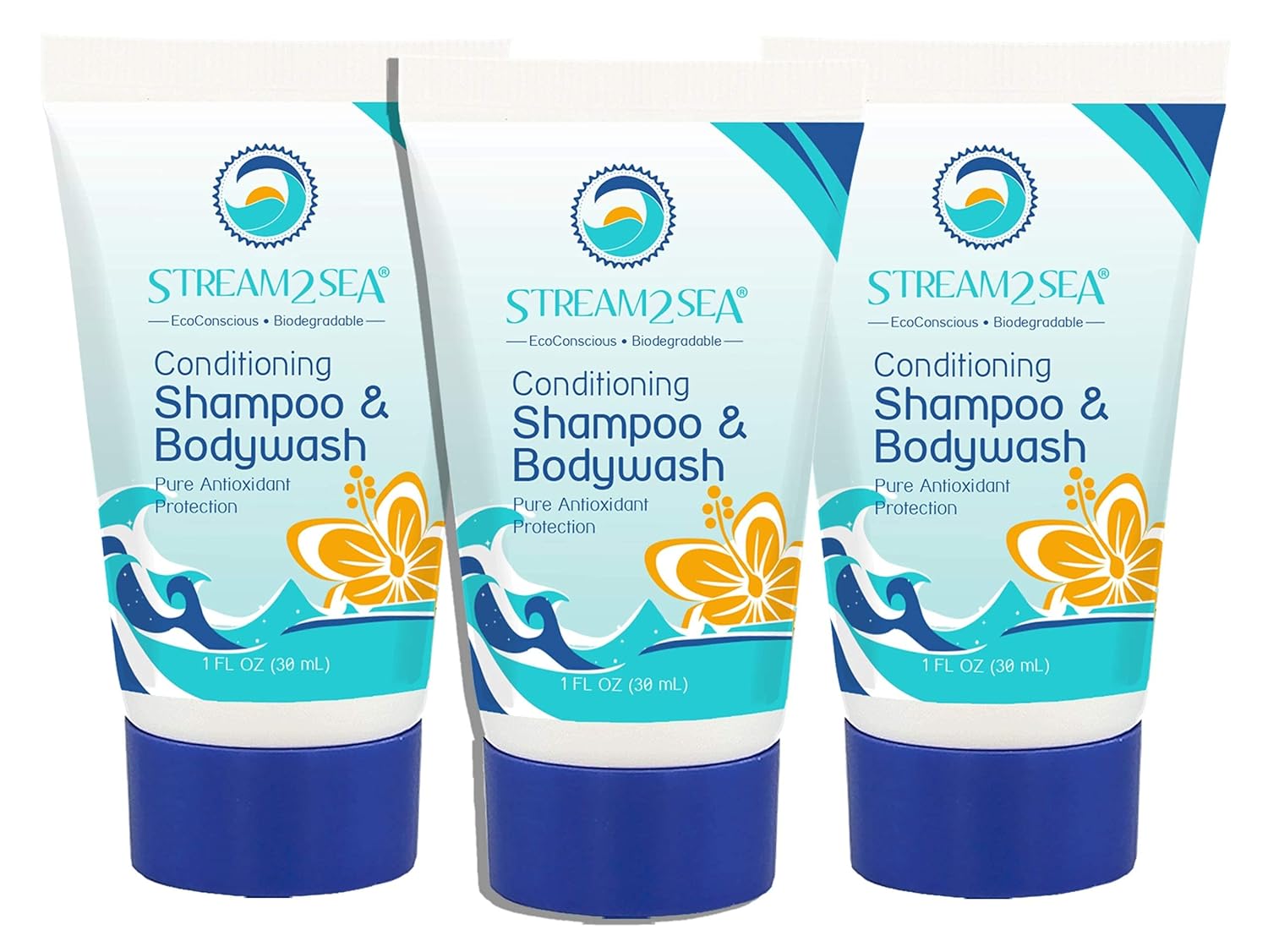 3 in 1 Hair Shampoo Bodywash & Conditioner For Outdoor Activities | 6 Fl oz Reef Safe, All Natural & Organic Camping Shampoo & Liquid Soap | Paraben Free All In One Skin & Hair Care by Stream2Sea : Beauty & Personal Care