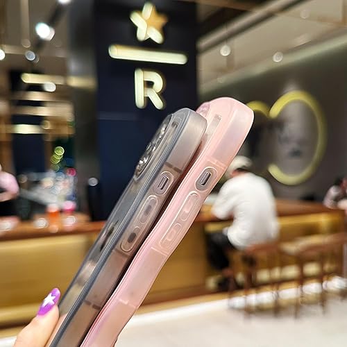 Miniatura 4 de Funda compatible con iPhone 13 de 6.1 pulgadas 2021, bonita funda protectora Kawaii con forma de marco de onda rizada de silicona suave a prueba de