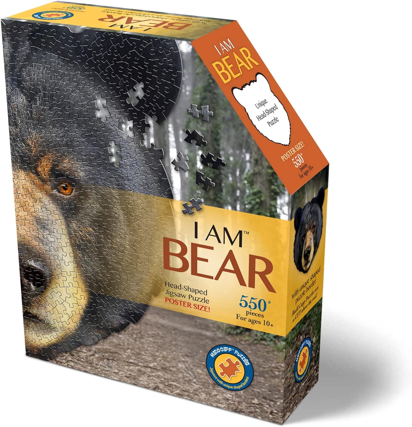 Madd Capp Puzzles - I AM Bear - 550 pieces - Animal Shaped Jigsaw Puzzle