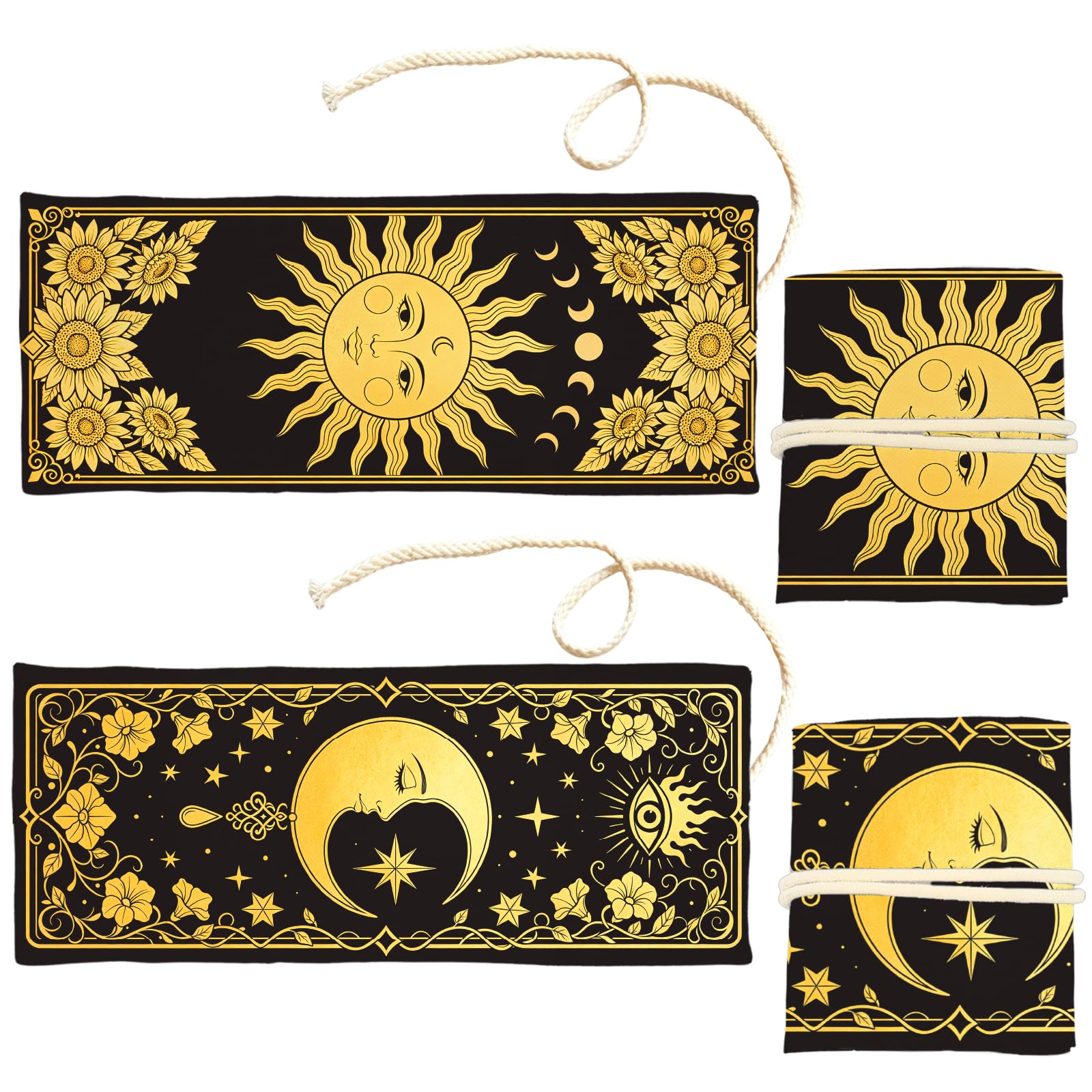 ORIGACH 2 PZ Sole & Luna Celestiale Tarocchi Titolare della Carta con