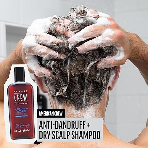Miniatura 3 de American Crew Champú anticaspa + cuero cabelludo seco para hombres, aroma a menta cítrica, 8.4 onzas líquidas