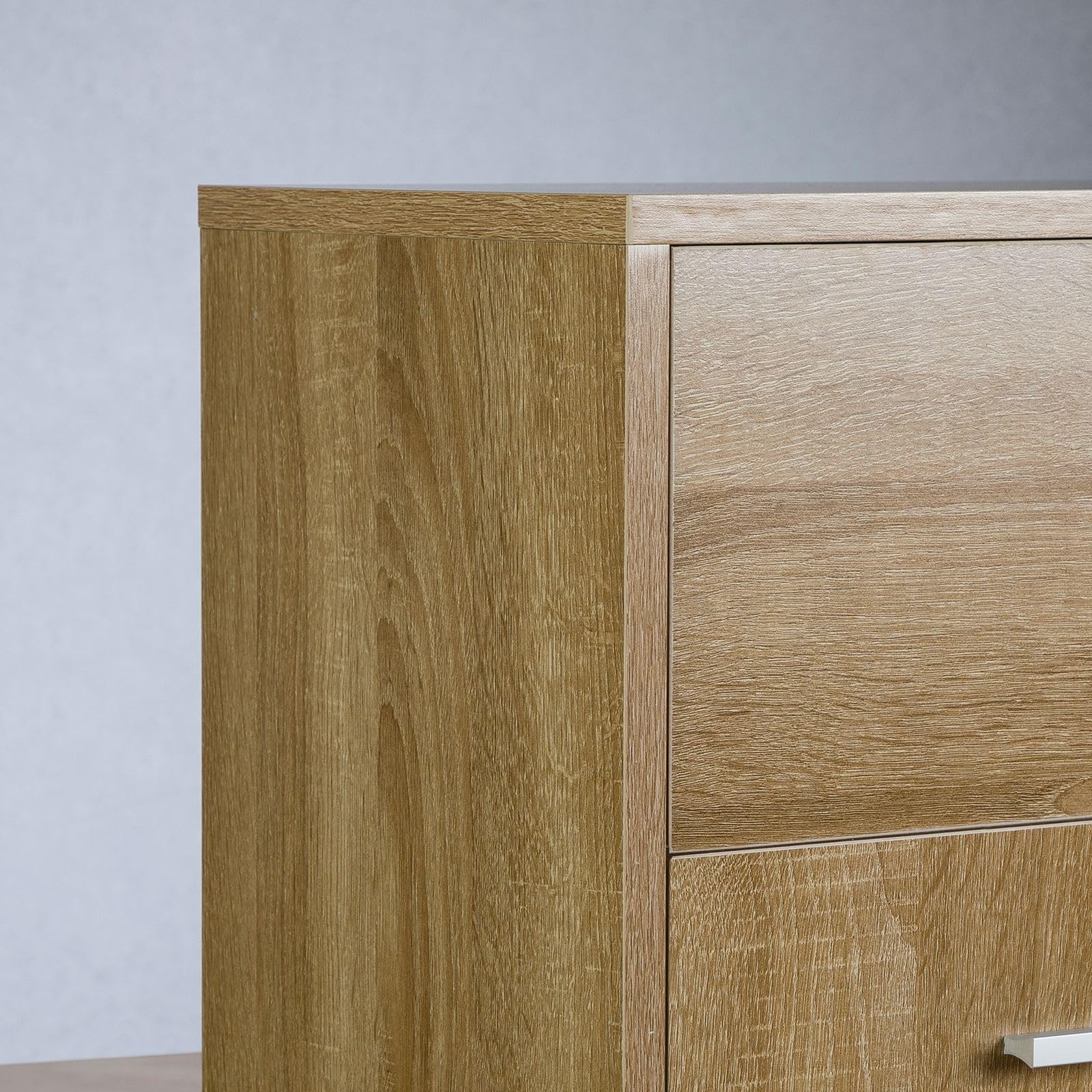 CARO-Möbel Kommode Sideboard Schrank Tommy in Sonoma Eiche, Anrichte Highboard mit Schublade und 2 Türen