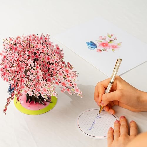 Miniatura 4 de Paper Love Tarjeta desplegable de árbol de cerezo 3D, con recuerdo emergente desmontable, regalo del día de la madre para mamá, esposa, para todas