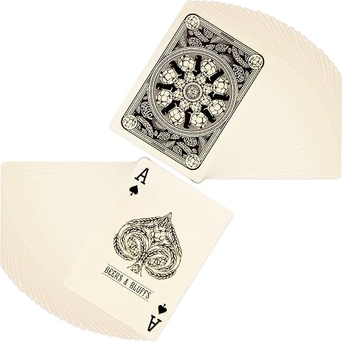 Miniatura 3 de Beers & Bluffs Craft Beer - Naipes con temática de cerveza, recubierto de plástico, índice estándar, tamaño de póquer