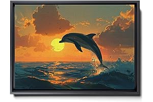Dolphin Pictures for Wall - Dolphin Jumping Wall Decor Dolphin Picture Canvas Prints