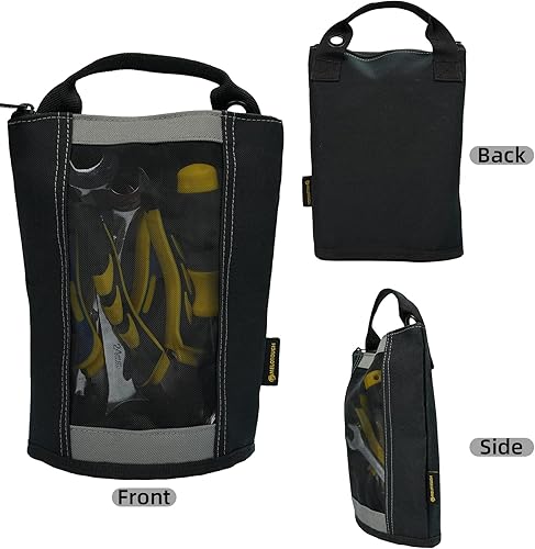 Miniatura 10 de MELOTOUGH Bolsa de lona con cremallera, bolsa de cierre con cremallera, bolsa de cierre con ventana de malla y ojales para colgar, paquete de 2