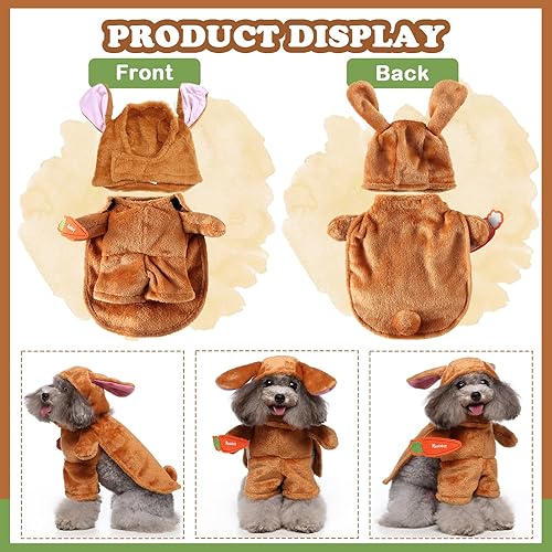 Miniatura 3 de T'CHAQUE Disfraz familiar divertido de perro de conejo Chucky para cosplay, ropa de Navidad para perros pequeños y medianos, accesorios de fiesta