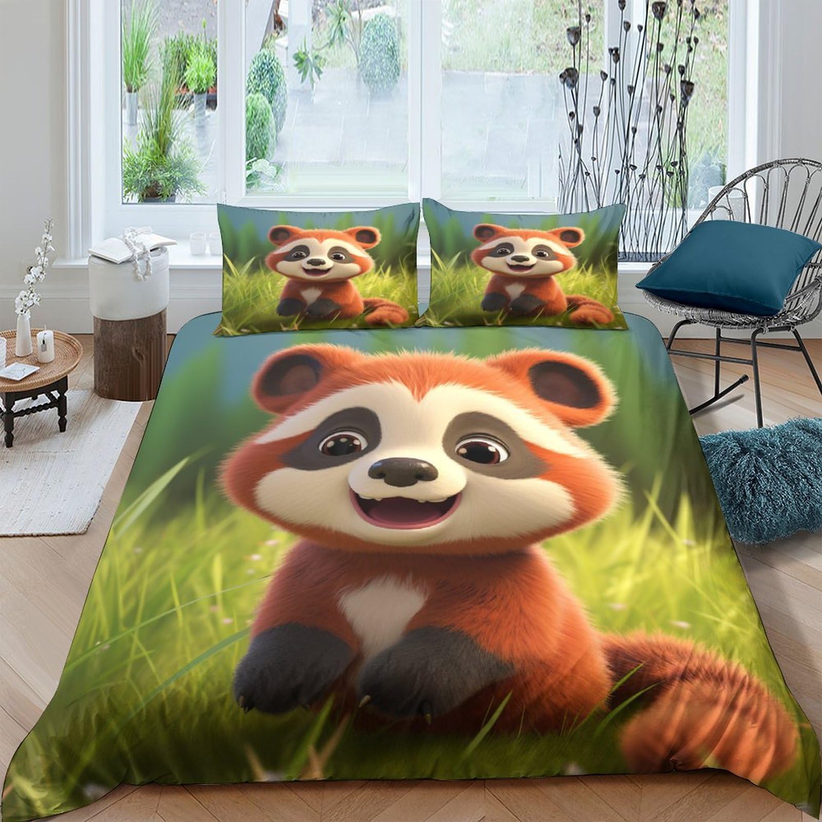 Parure de lit microfibre douce Lesser Panda pour retrouver un sommeil serein