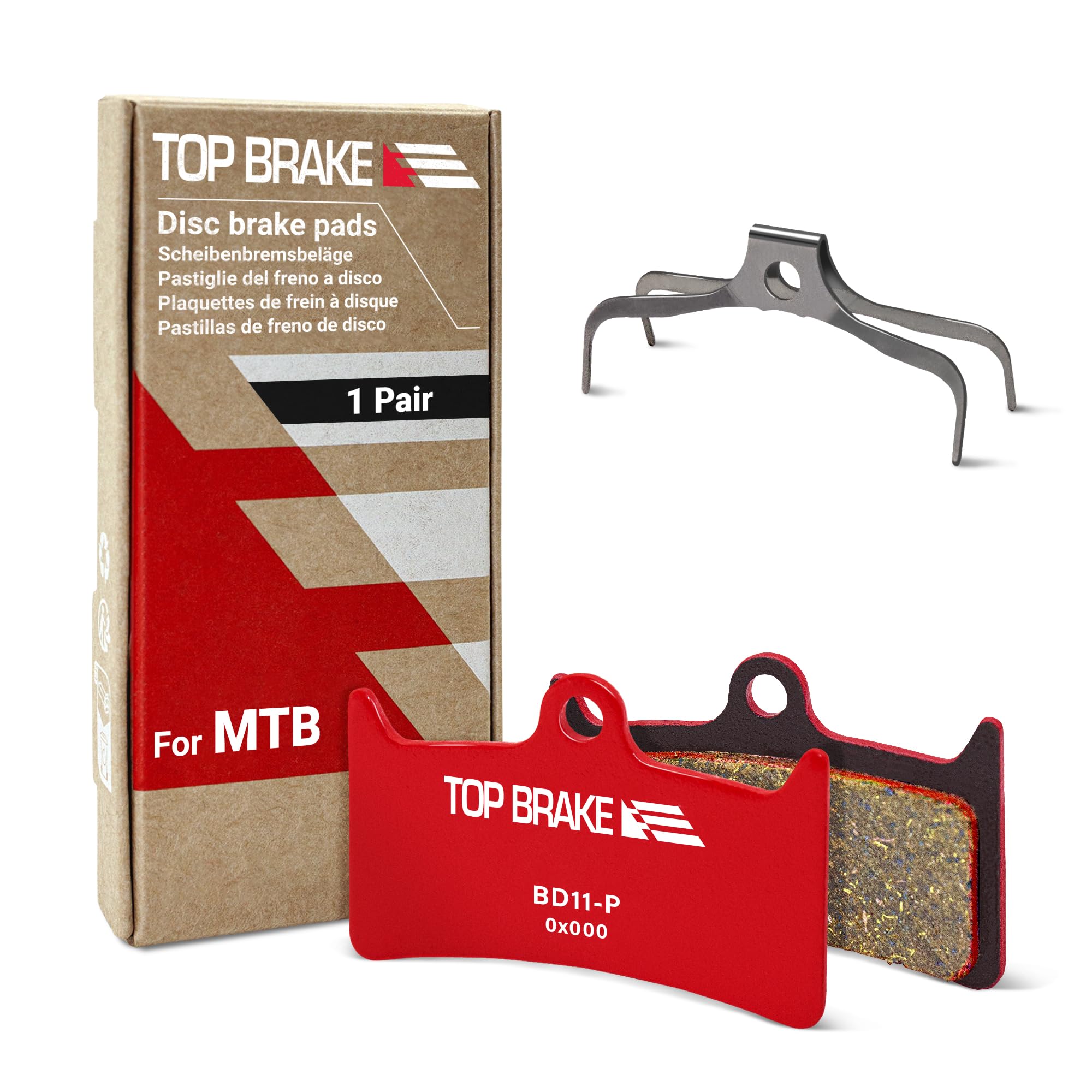 TOP BRAKE Pastiglie freno a disco compatibili con Hope Tech 3 V4 TR4 GR4 | MTB eMTB Downhill Trail Enduro race All mountain Cycling | 2026 iF Design Award