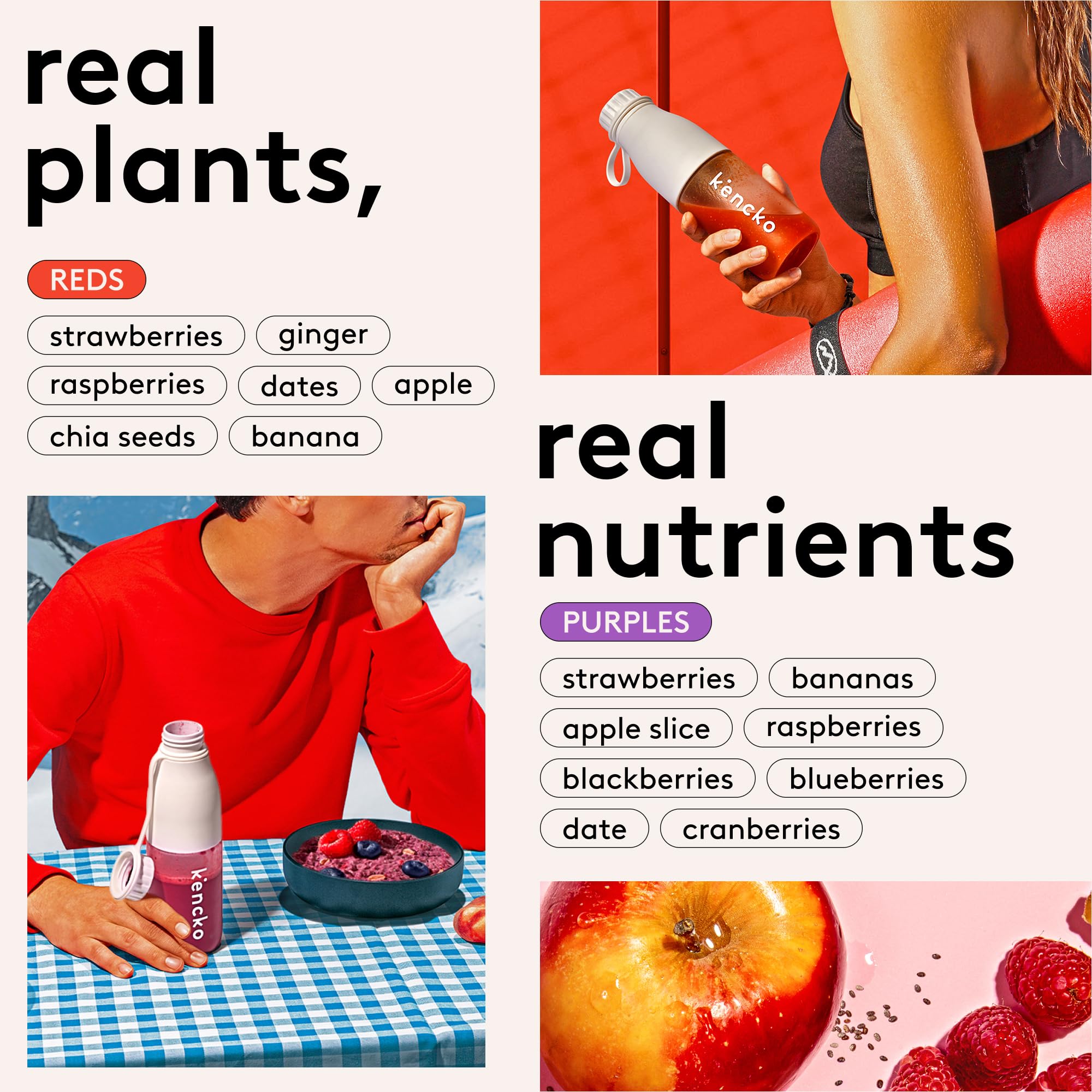 Superfood Smoothie Conventional Starter Kit (1x Reds, 1x Purples, 1 Universal Bottle)
