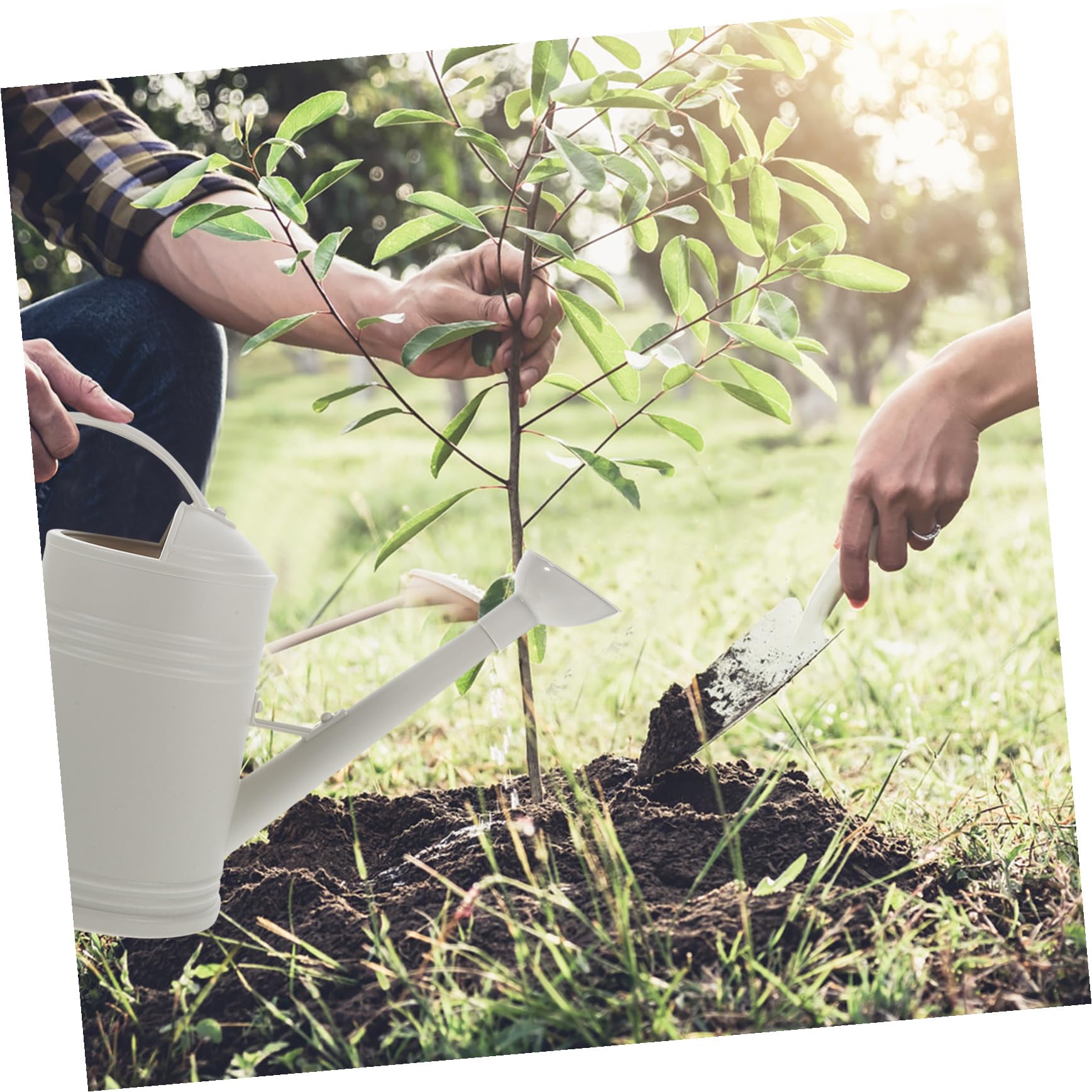 Regadera de Plástico y Acero Inoxidable de 1.8l Boquilla Larga para Riego de Flores y Césped, Adecuado para Jardín y Balcón sin Derrames