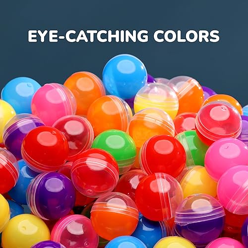 Miniatura 4 de Cápsulas de máquina expendedora  Cápsulas redondas de 1.1 pulgadas pequeñas semitranslúcidas vacías de color transparente  50 recipientes de máquina