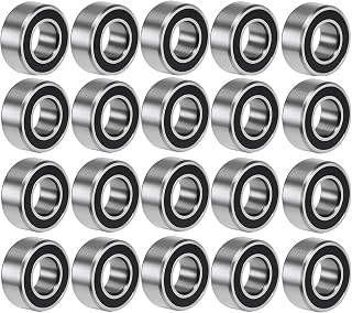 20 PCS MR105-2RS Deep Groove Ball Bearings - 5x10x4mm Double Sealed, Chrome Steel, Z2 Grade for RC Cars, Drones, Robotics, and Small Electric Motors (MR105 RS)