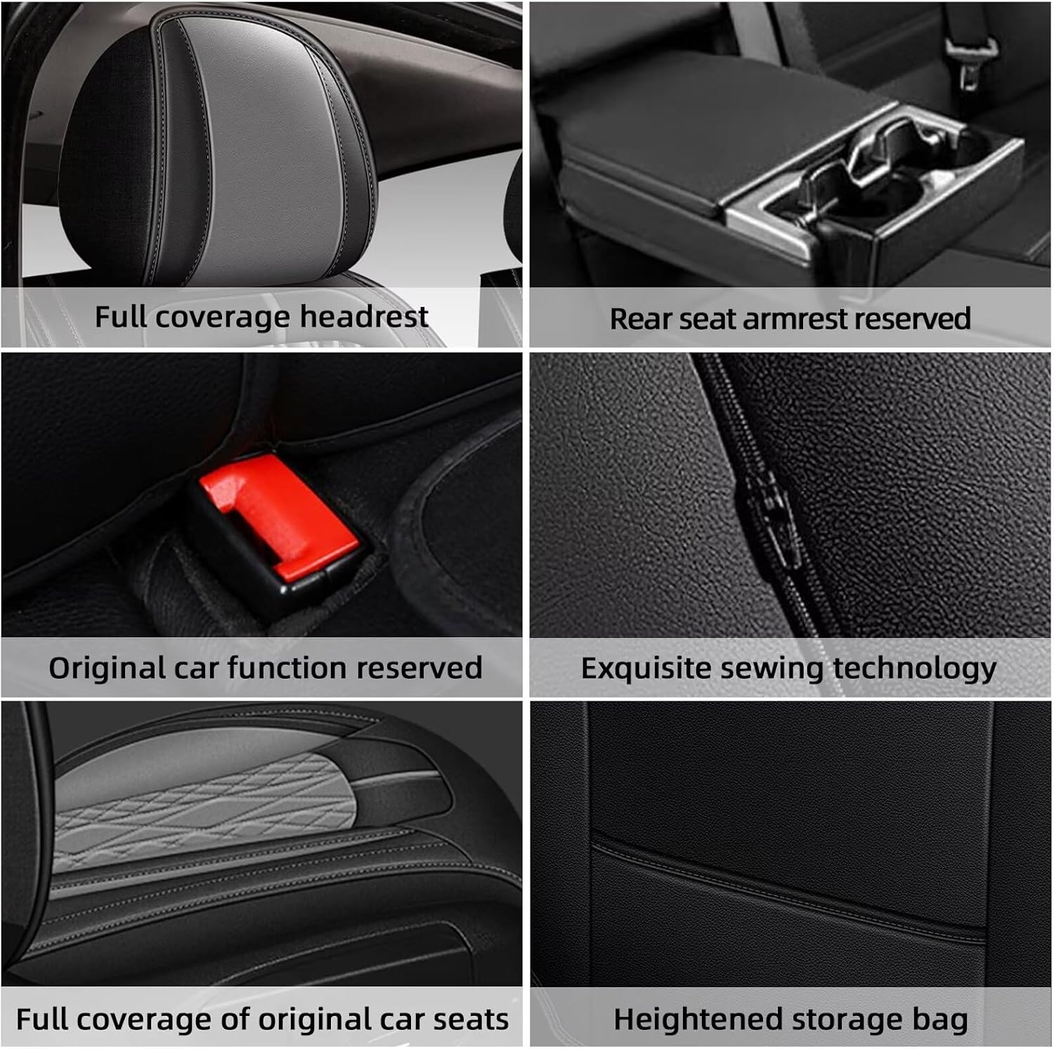 AOMSAZTO Car Seat Covers Full Set Fit for Nissan Frontier S SV PRO-X PRO-4X SL 2009-2025 2026: Faux Leather Car Seat Covers Comfortable Waterproof Durable Compatible Airbag(5 Seat Covers Grey)