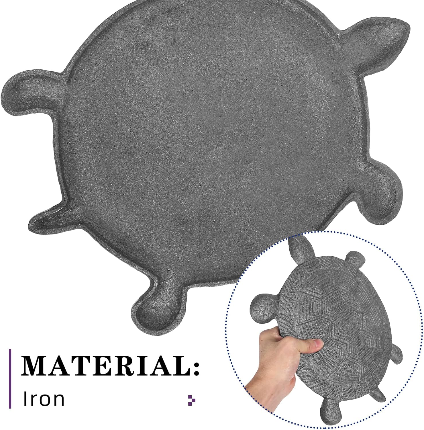 Iron Turtle Stepping Stones: Metal Stepping Mat for Front Door Outdoor Walkway Decorative Statue for Yard Lawn Pathways Landscaping