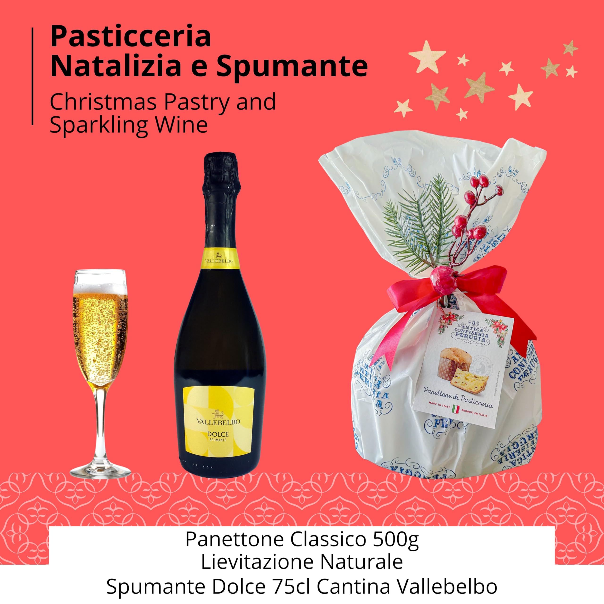 Cesti Natalizi Speciale Italia – Cesto Natalizio Gastronomico Tulle, Confezione Regalo Natale con Panettone da 500g, Prodotti Gastronomici e Dolciari, 10 pezzi