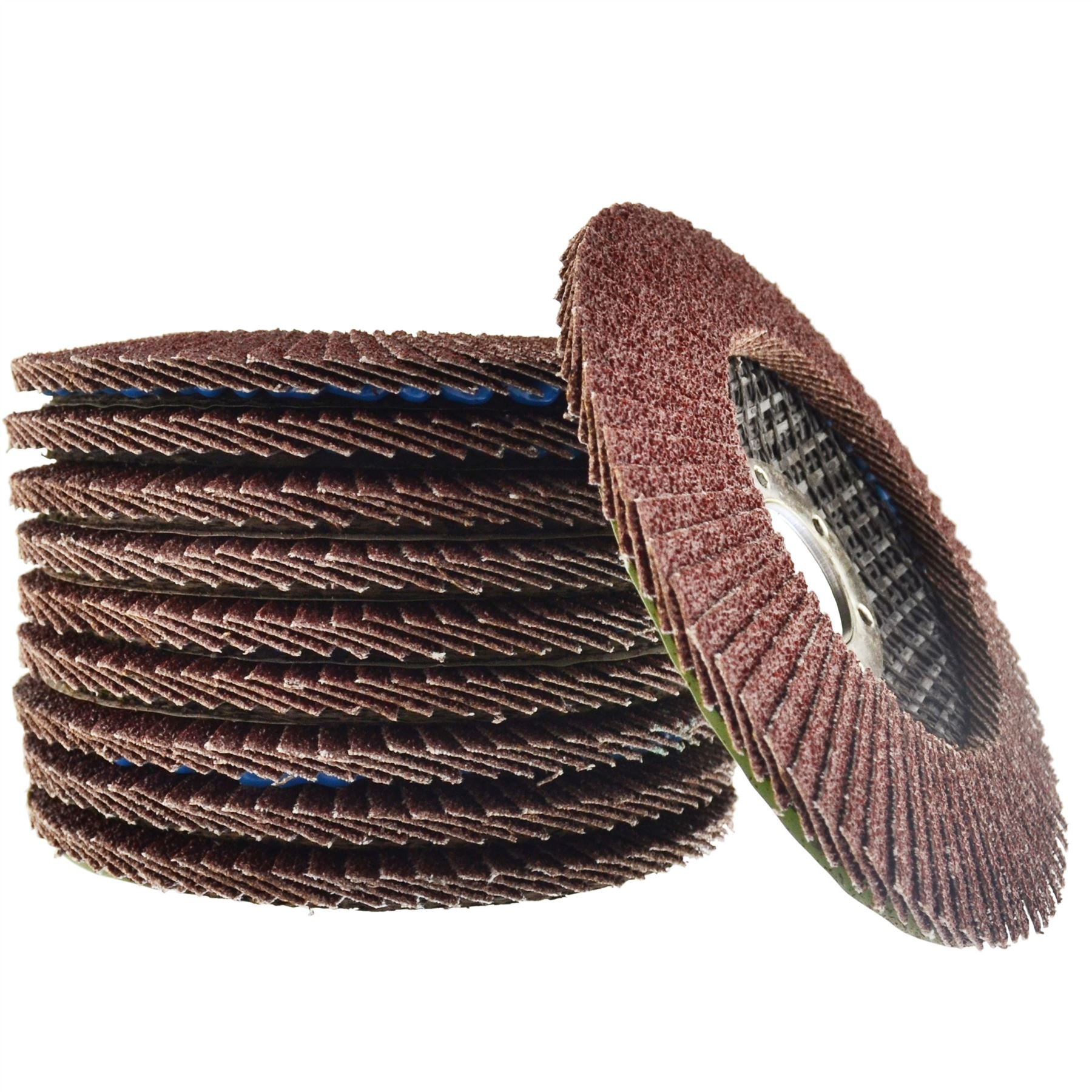 10 x Flap Discs 60 Grit Angle Grinder 4.5" (115mm) Flat Sanding Grinding AT929