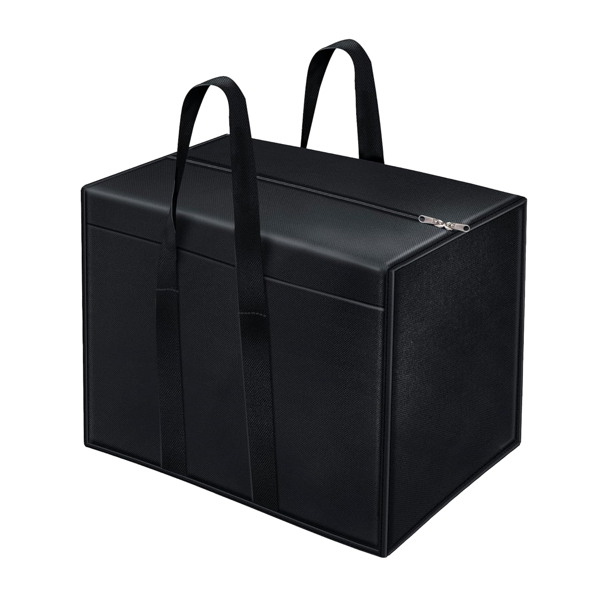 FabPax Nylon 85 L Moisture Proof Multi-Purpose Underbed Storage Bag/Clothing Storage Organiser/Toy Storage/Stationery Paper Storage Bag with Zipper and Strong Handle 57x36.8 x40.5 cm (Black, SET OF 1) (B0D7SJX77Q) Amazon Price History, Amazon Price Tracker