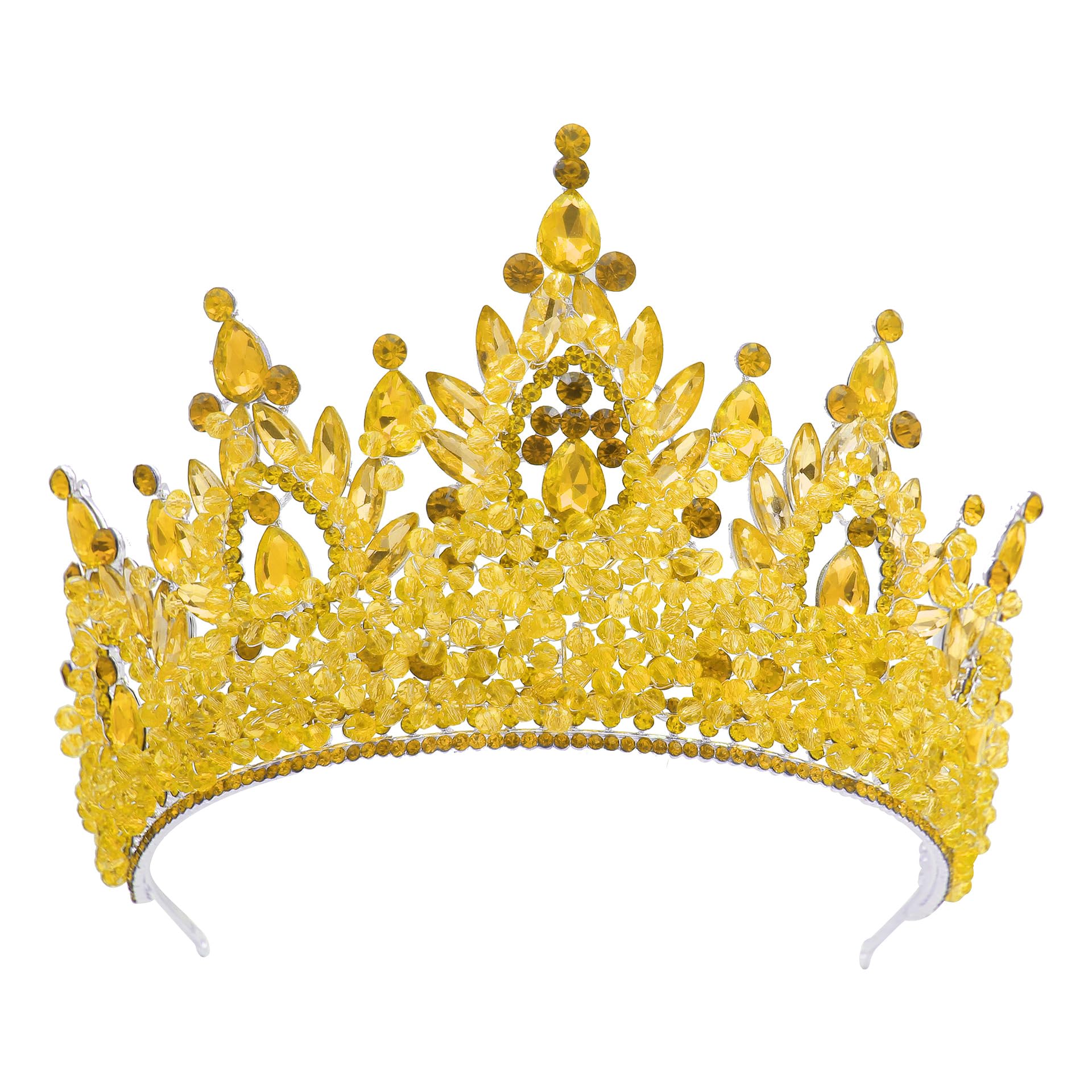 Large Tiaras and Crowns for Women Crystal Tall Pageant Crowns Rhinestone Royal Queen Headband Princess Quinceanera Headpieces for Wedding Birthday Prom Party Costume Cosplay