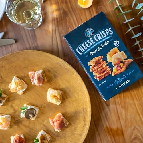 Miniatura 4 de John Wm. Macy's CheeseCrisps  Asiago y Cheddar  Galletas de masa madre dos veces horneadas hechas con queso envejecido 100% real, sin OMG, nada