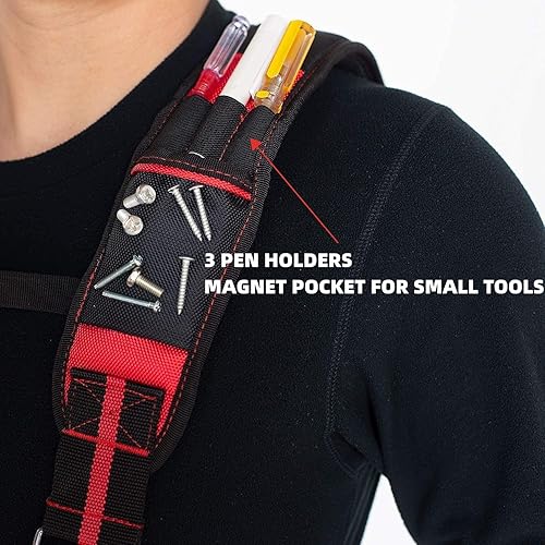 Miniatura 4 de Tirantes de cinturón de herramientas Multifunción en forma de H ajustable colgante electricista correas de herramientas