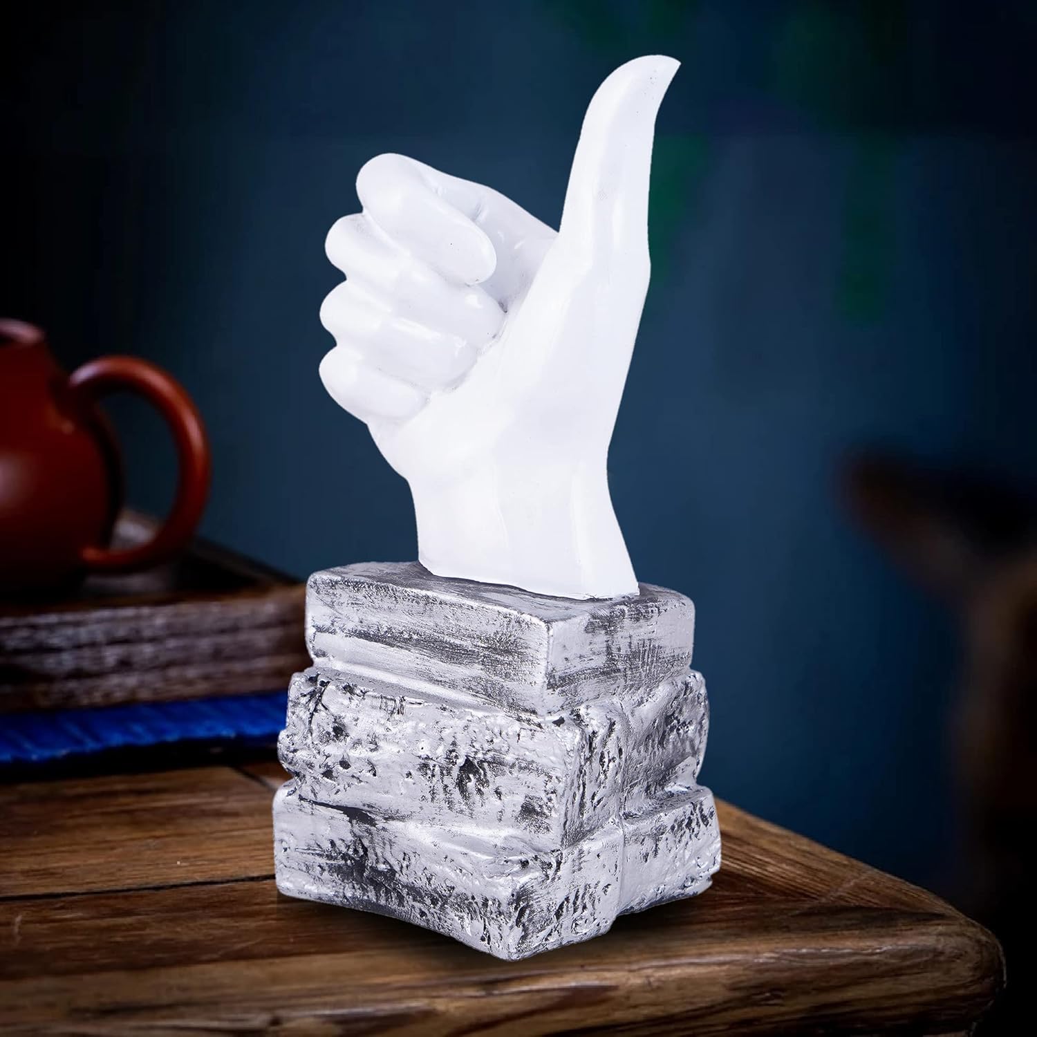 Buy ZART Polyresin Hand Gesture Desk Statues Finger Sculpture Decor ...