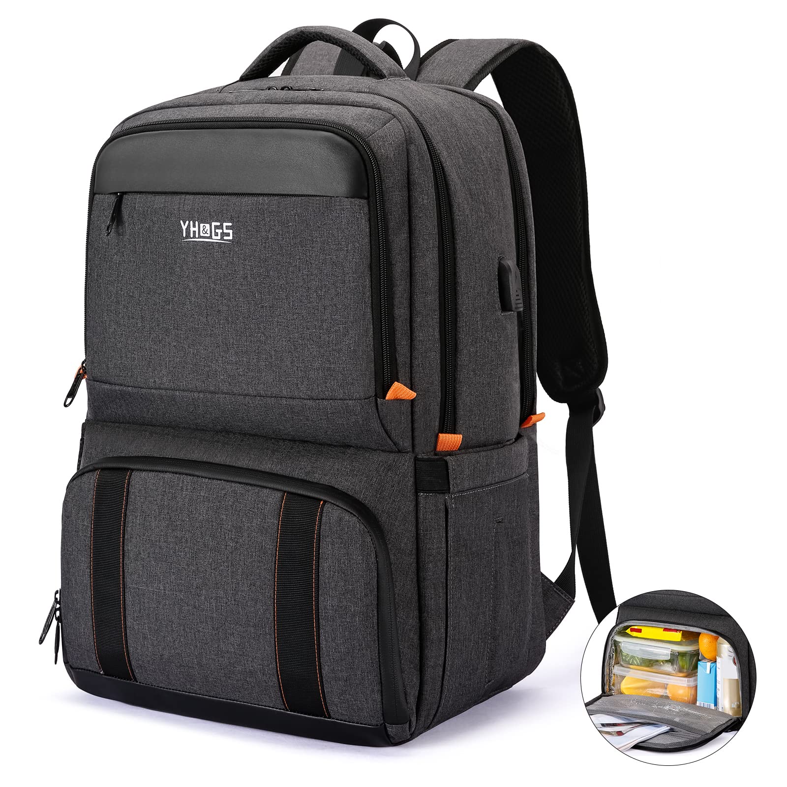 Lunch Backpack, Insulated Cooler Backpack Lunch Box for Men Women, 15.6