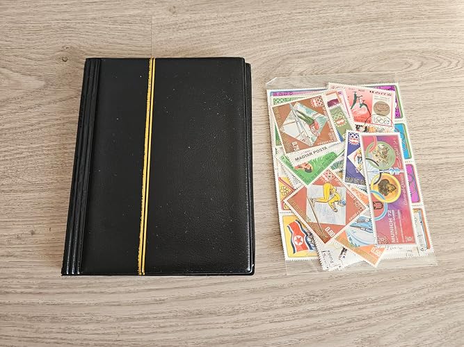 IMPACTO COLECCIONABLES – Collection De 100 Timbres Authentiques Sur Les Jeux Olympiques – Album Inclus (14x18x1 Cm) – Cadeau Idéal Pour Philatélistes