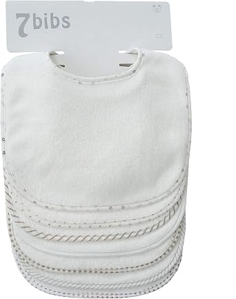 Baby's Double Layer of Cotton Soft Absorbent Drooling Bibs 7 Pieces