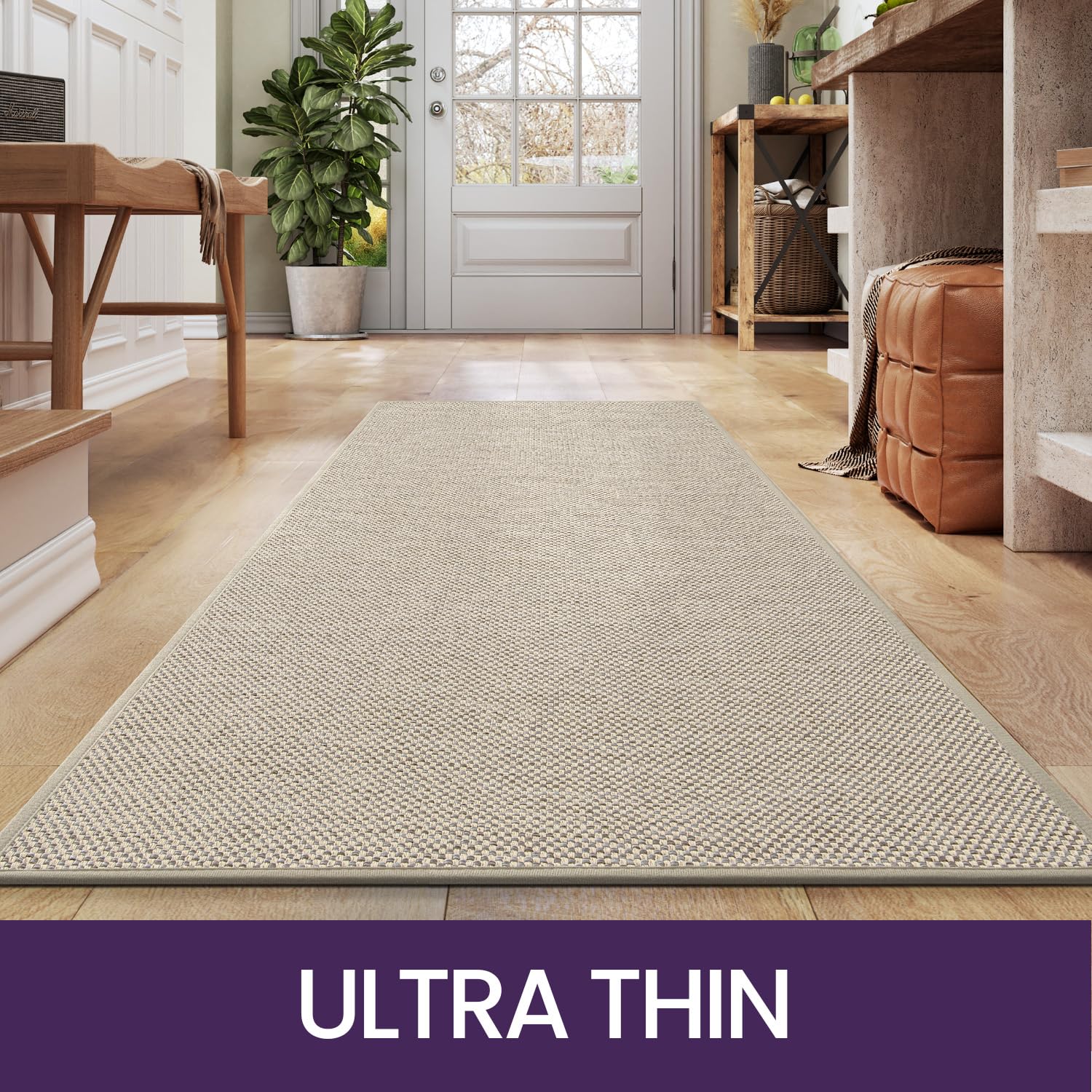 DEXI Non-Slip Hallway Runner Rug 60 x 210 cm, Thin Low-Profile Carpet for Entryway Bedroom, Kitchen, Laundry Room - Image 3