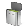 simplehuman CW1645 4 L السماد العلبة، مطبخ داخلي كونترتوب بن لنفايات الطعام، دلو داخلي قابل للإزالة، غطاء لينة الختم، طلاء مقاوم لبصمات الأصابع، نحى الفولاذ المقاوم للصدأ
