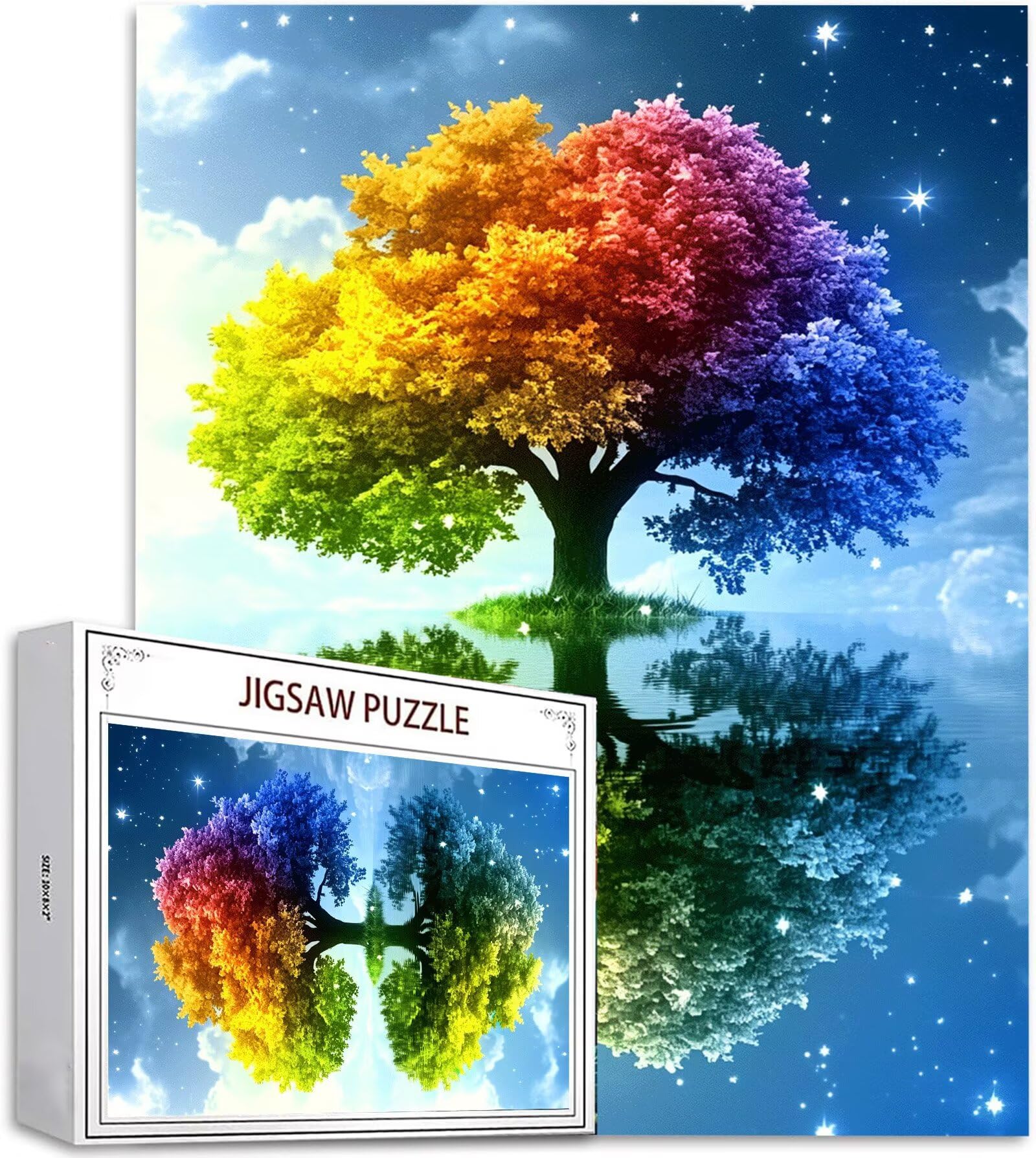 Puzzles para Adultos, Puzzle 3000 Piezas Sueño Rompecabezas Adultos Pieza de Madera Juegos, Obra de Arte de Juego de Rompecabezas, Jigsaw Puzzle Árbol de la Vida para Decor del Hogar 122x81cm D-836