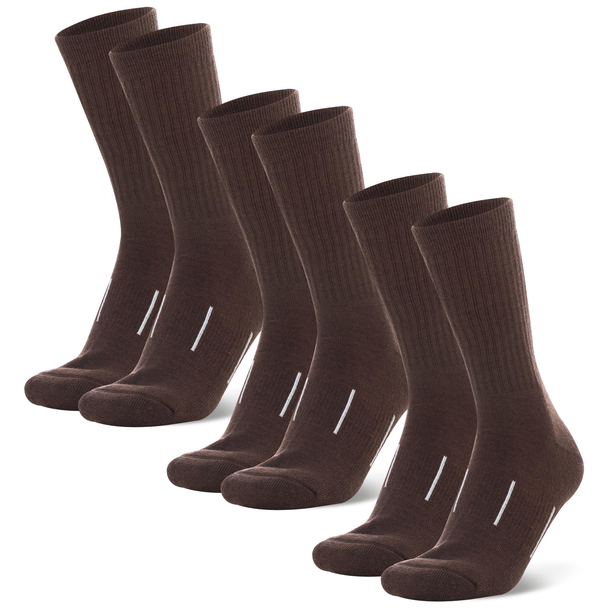 Merino.tech 3 Paar Merino Socken Herren und Damen Wandersocken Unisex | Crew Style, Stiefelsocken, Gepolsterte Sohle, blasenfrei, geruchshemmend, atmungsaktiv, langlebig, kratzfrei, pflegeleicht