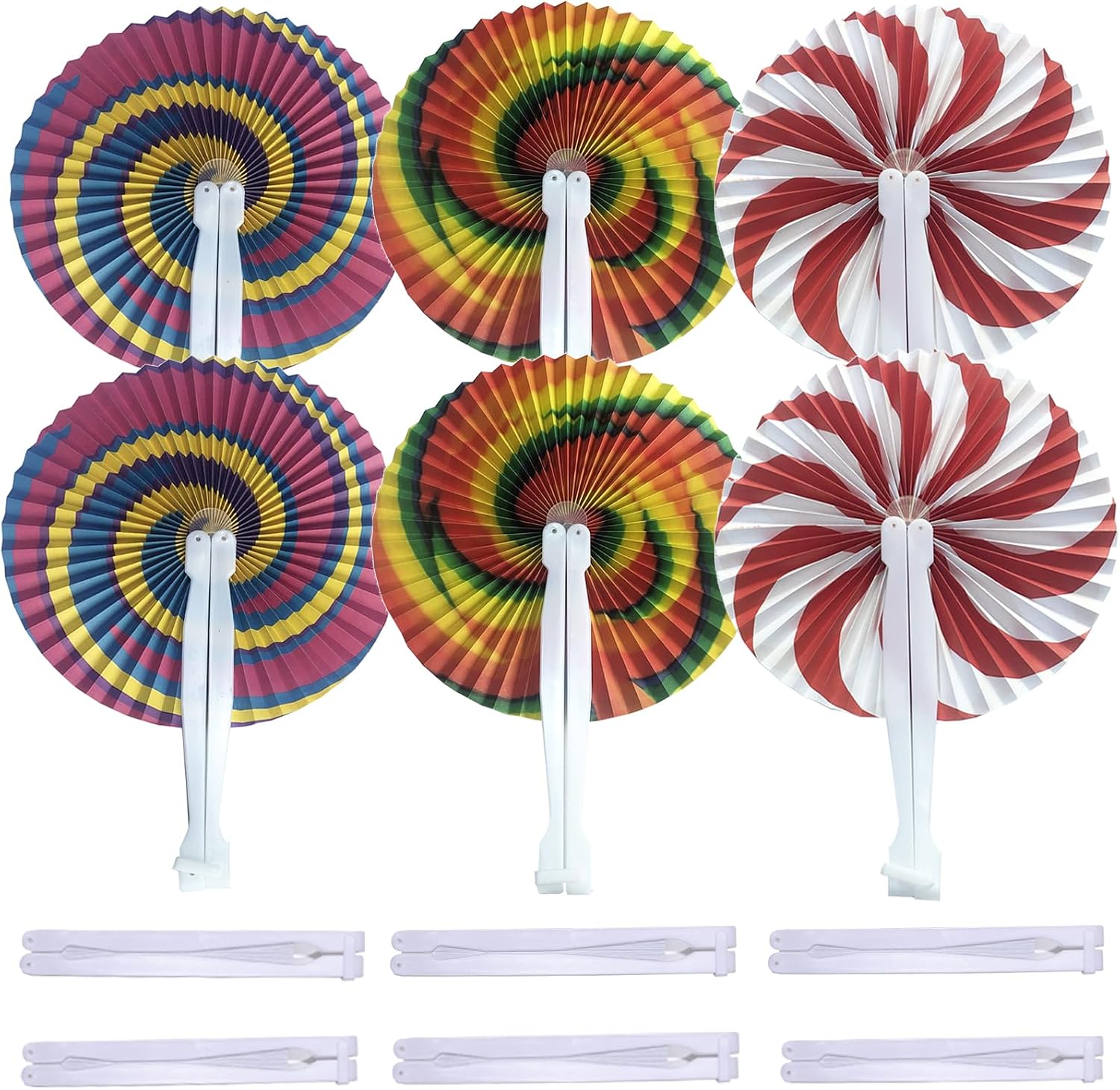 20 Pack 4th of July Patriotic Decorations Paper Fans
