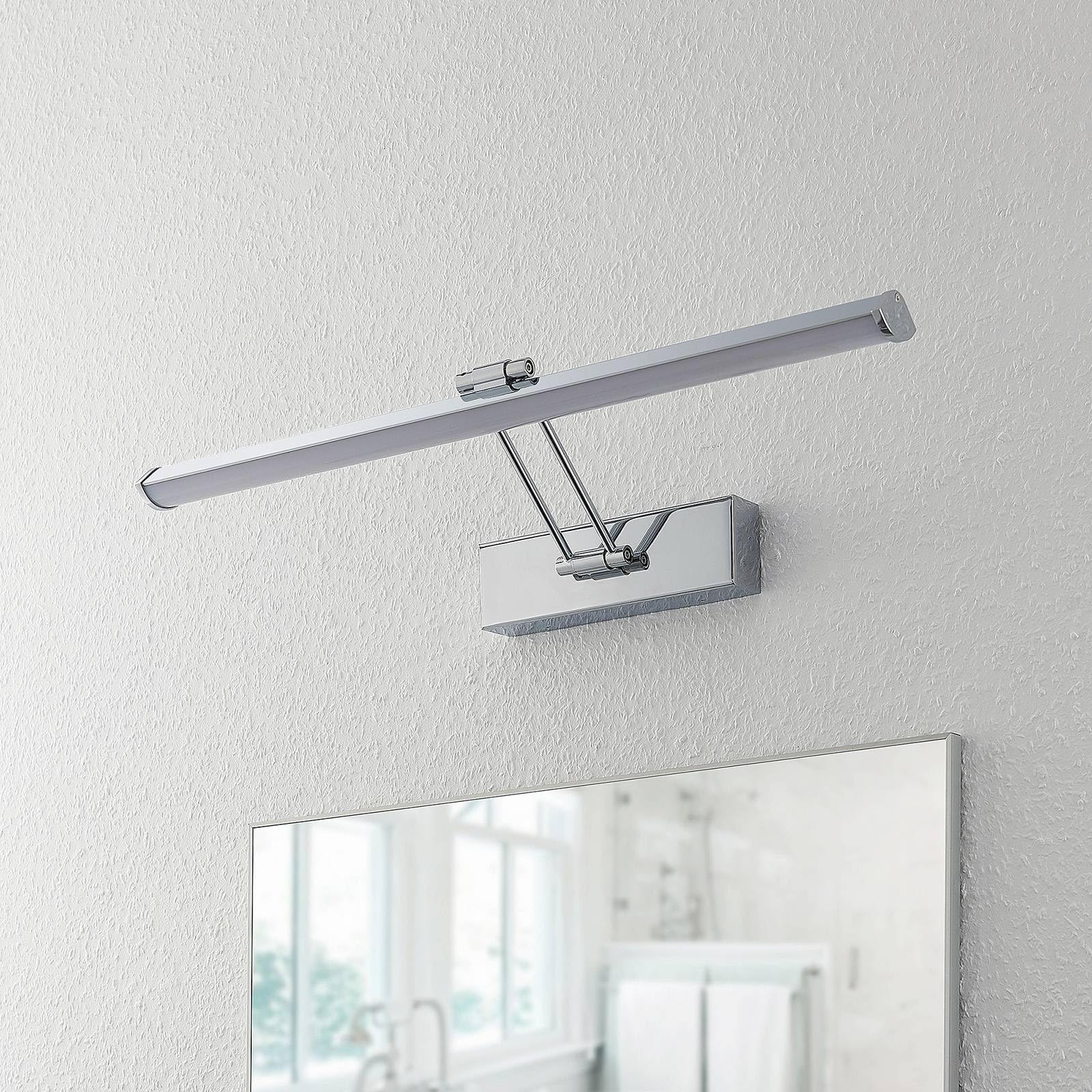Lindby LED Wandleuchte, Wandlampe Bad 'Sanya' (spritzwassergeschützt) (Modern) in Chrom aus Metall u.a. für Badezimmer (1 flammig,) - Wandleuchten, Spiegelleuchte Badezimmer, Wandbeleuchtung