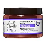 Carol's Daughter Black Vanilla Moisture and Hold Jelly, Hair Gel For Dry Hair with Shea Butter,...